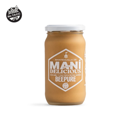 BEEPURE_-_Mantequilla_de_Mani_"DELICIOUS"_350gr._BP18MA_2 | BEEPURE_-_Mantequilla_de_Mani_"DELICIOUS"_350gr.