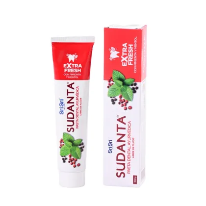 SRI SRI - Sudanta - Pasta Dental Pimienta Mentol "ROJO" EXTRA FRESH 200g