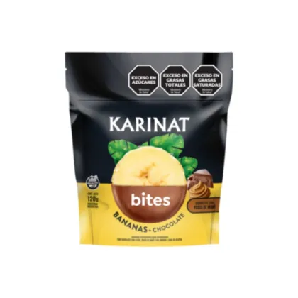 KARINAT - BITES Banana c/pasta de mani + Doble Chocolate 120gr