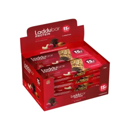 LADDU BAR - Barra PROTEIN Frut Sec CRANBERRIES 60g x 10u.