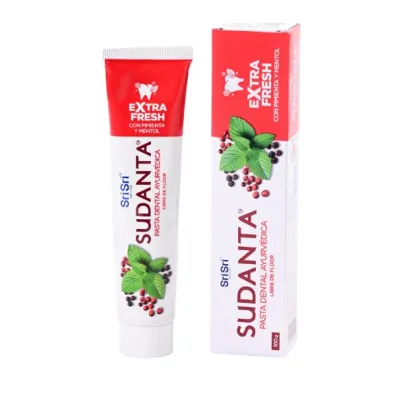 SRI SRI - Sudanta - Pasta Dental Pimienta Mentol "ROJA" EXTRA FRESH 100g