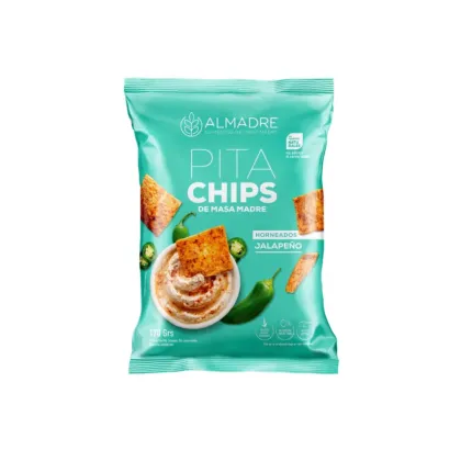 ALMADRE - PitaChips Masa Madre JALAPE&Ntilde;O x 170gr