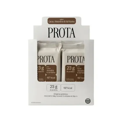PROTA - Barritas Proteicas CACAO, ALMENDRAS y SAL 12unid.