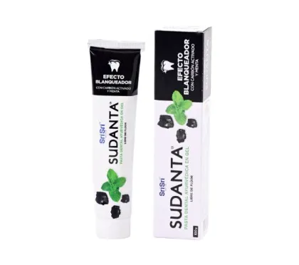 SRI SRI - Sudanta - Pasta Dental Ayurvedica "NEGRA" en GEL sin fl&uacute;or 100g